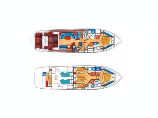 Motor Yacht Azimut Azimut 52 Planimetria della barca