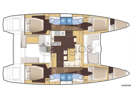 Catamaran  Lagoon 450  Flybridge Plan du bateau