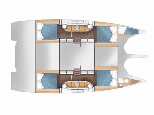 Catamaran  Cervetti 44 boat plan