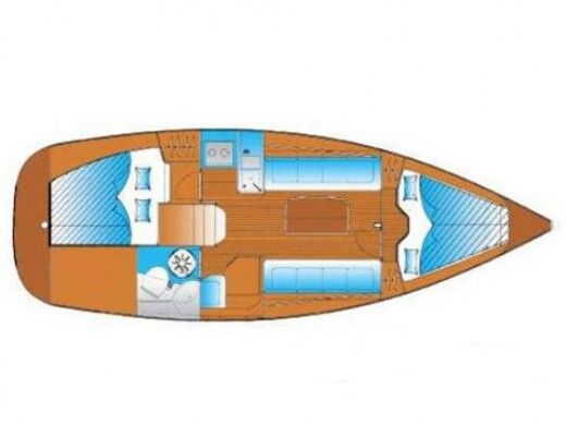 Sailboat Bavaria 30 Cruiser Boat layout