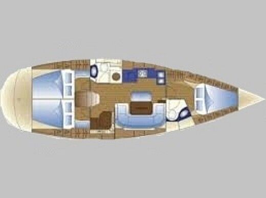 Sailboat BAVARIA 42 CRUISER Boot Grundriss