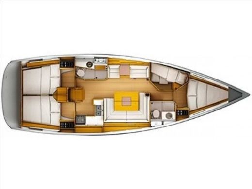 Sailboat  Sun Odyssey 449 (4 cab.) boat plan