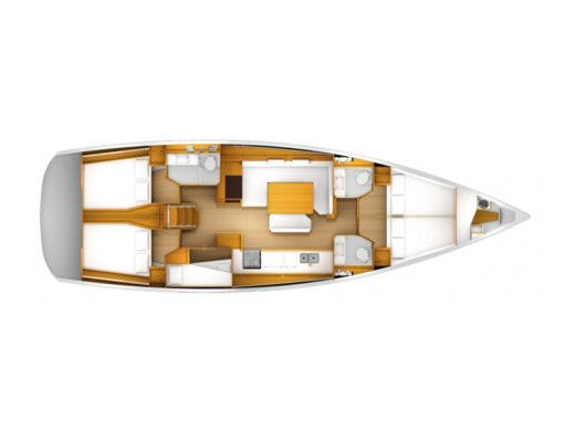 Sailboat Jeanneau Sun Odyssey 519 Boat layout