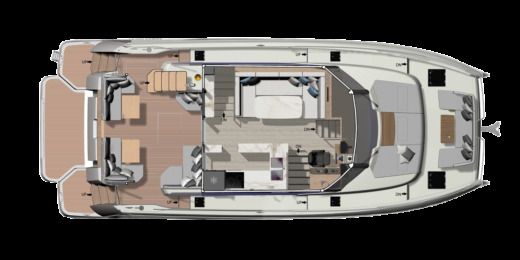 Catamaran Jeanneau Prestige m48 Plano del barco