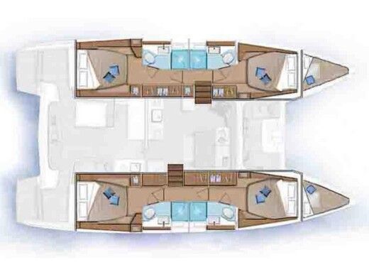 Catamaran  Lagoon 46  boat plan