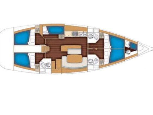 Sailboat Beneteau Oceanis 50 Boat layout