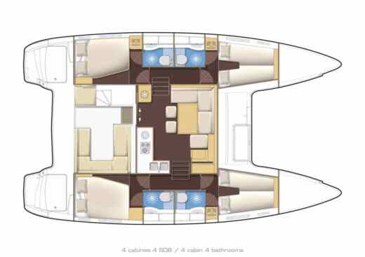 Catamaran Lagoon Lagoon 400 Boat layout