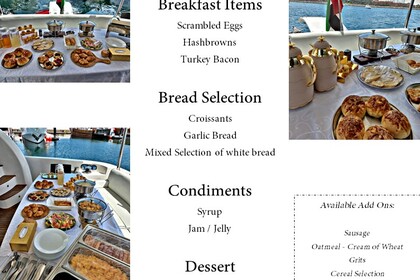Catering for your Yacht Trip in Dubai