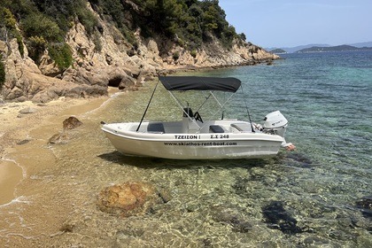 Hire Boat without licence  Zaggas Marine 30hp TOHATSU Skiathos