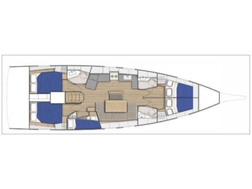 Sailboat Beneteau Oceanis 46.1 Boat layout