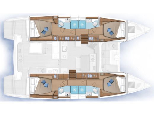 Catamaran Lagoon 46 (2024) Planimetria della barca