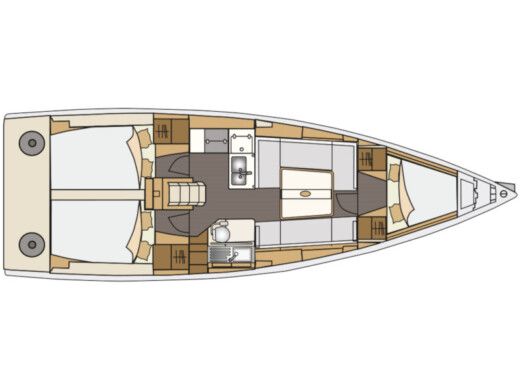 Sailboat Elan Elan E4 Boat layout