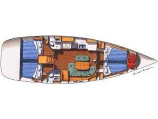Sailboat Beneteau Oceanis 473 boat plan