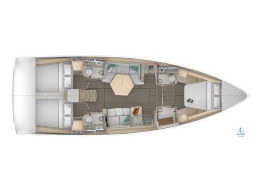 Sailboat  Sunsail 44.3 Plano del barco