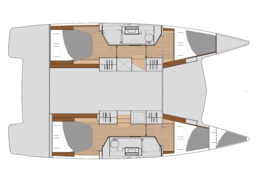 Catamaran FOUNTAINE PAJOT ISLA 40 Plano del barco