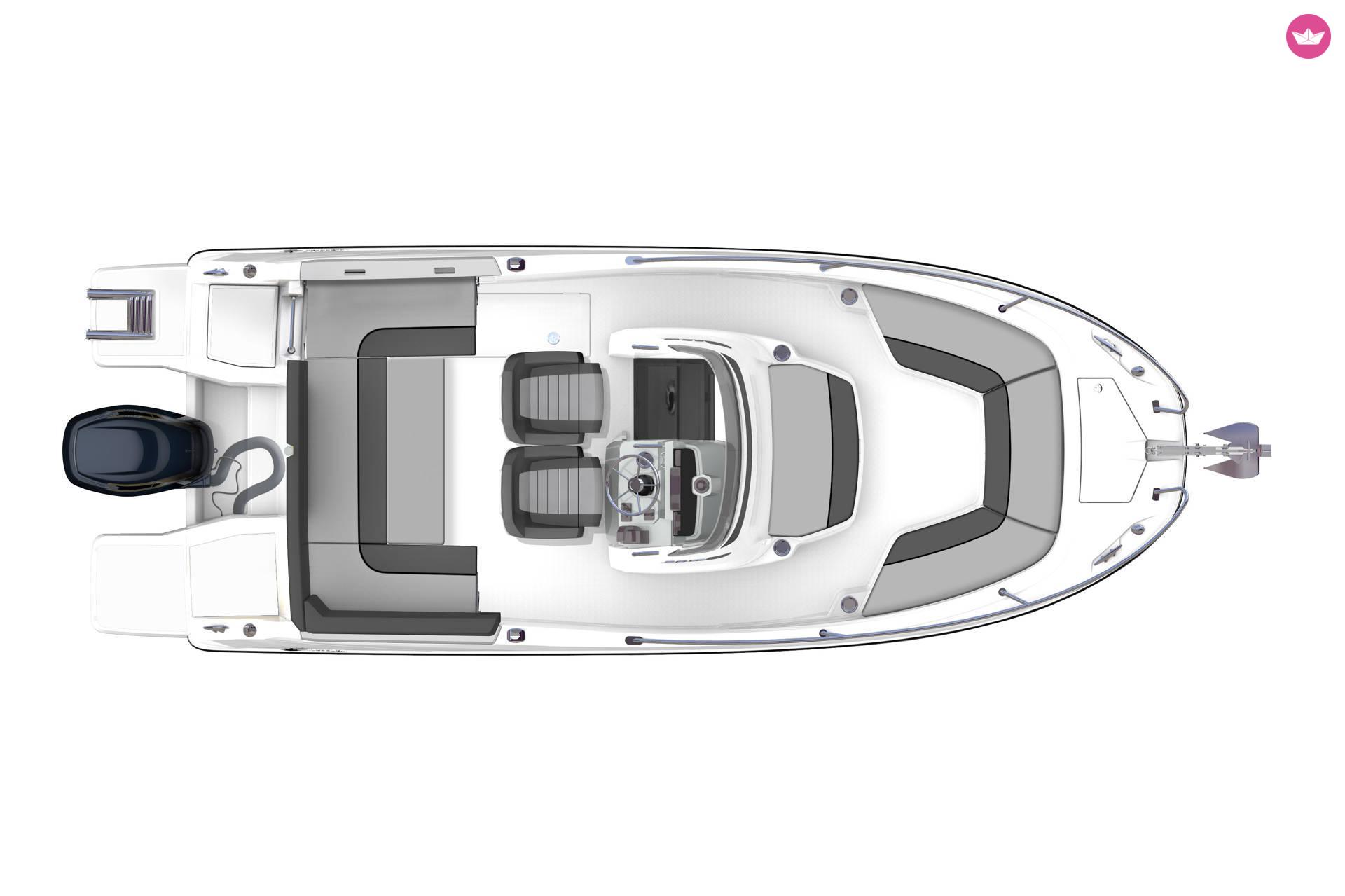Bateau à moteur JEANNEAU Cap Camarat 6.5 200cv 4