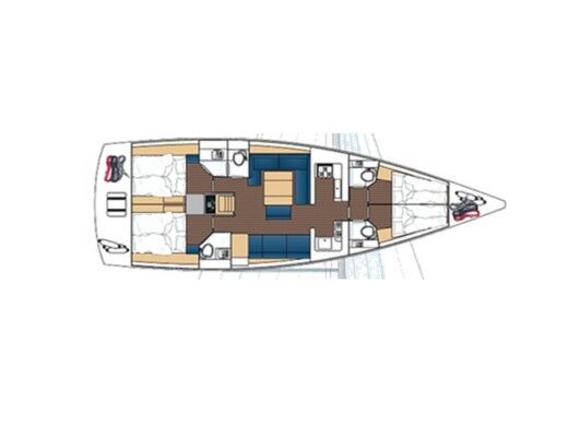 Sailboat DUFOUR 512 GL Planimetria della barca