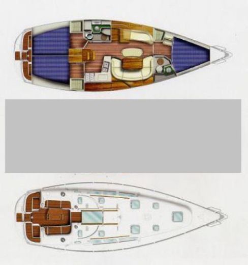 Sailboat Jeanneau Sun Odyssey 40 Plan du bateau