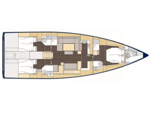 Sailboat Bavaria Bavaria Cruiser 57 Boot Grundriss