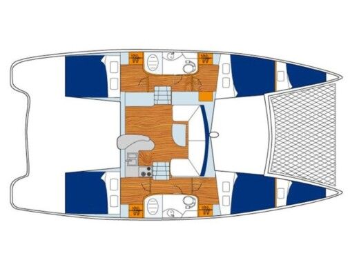 Catamaran Sunsail 404 Plano del barco