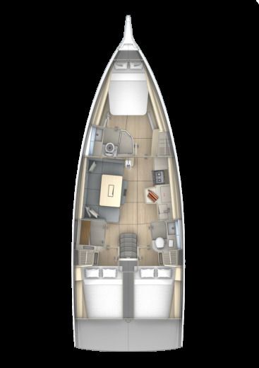 Sailboat Dufour Yachts Dufour 41 Plano del barco