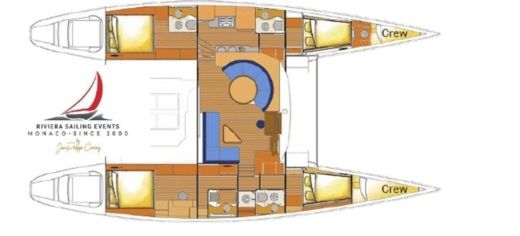 Catamaran Lagoon Lagoon 570 Boot Grundriss