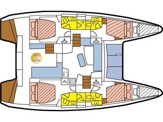 Catamaran Lagoon Lagoon 42 Plan du bateau