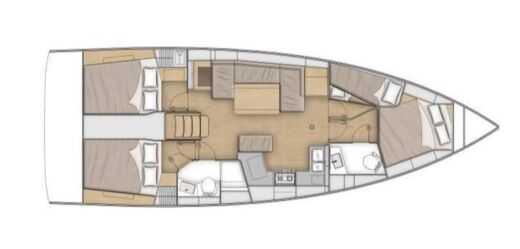 Sailboat Beneteau 40.1 Boat layout