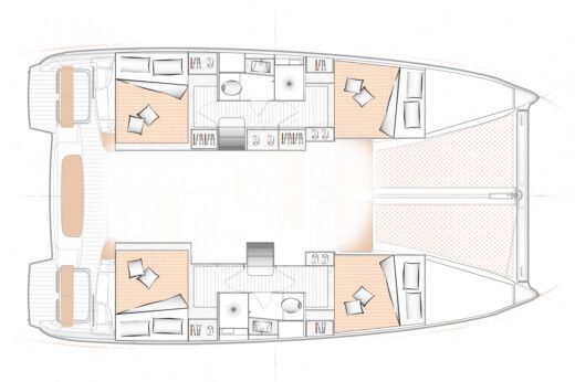 Catamaran Beneteau Excess 11 Plan du bateau