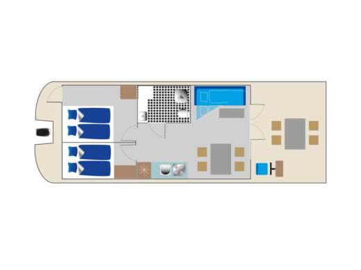 Houseboat  Pedro H2Home Boot Grundriss