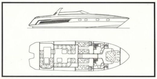 Motorboat Raffaelli Mistral Planimetria della barca