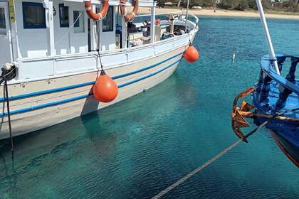 Rental Motorboat Wooden Greek traditional boat Varkalas Naxos