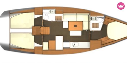 Sailboat Dufour Dufour 405 Gl Plattegrond van de boot