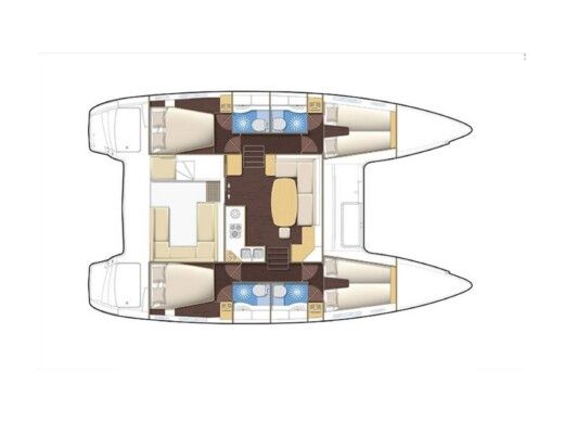 Catamaran  Lagoon 400 S2 Boat design plan