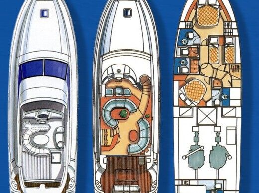 Motor Yacht Azimut Azimut 58 Σχέδιο κάτοψης σκάφους