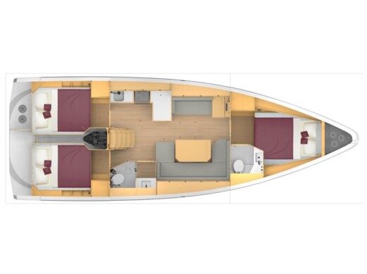 Sailboat  Bavaria C42 boat plan