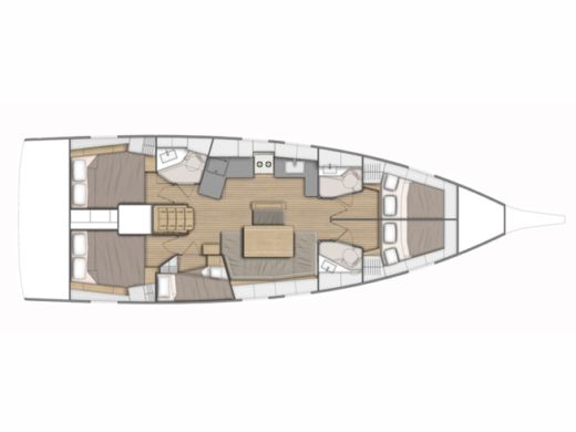 Sailboat  Oceanis 46.1 Plano del barco