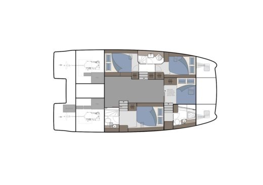 Motorboat Aquila Yacht Aquikla 42 Y Boat layout
