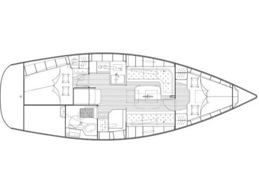 Sailboat BAVARIA 34 CRUISER Boot Grundriss