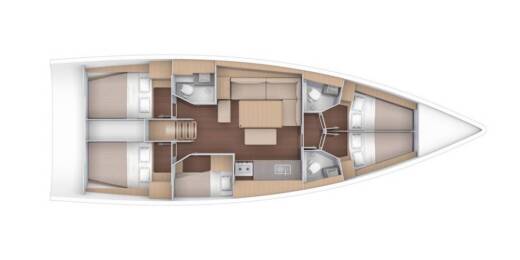 Sailboat Dufour 470 Planimetria della barca