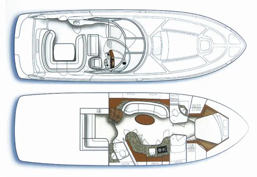 Motorboat Sea Ray sundancer Boat design plan