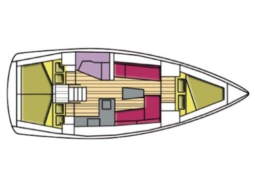 Sailboat BAVARIA CRUISER 37 Plan du bateau