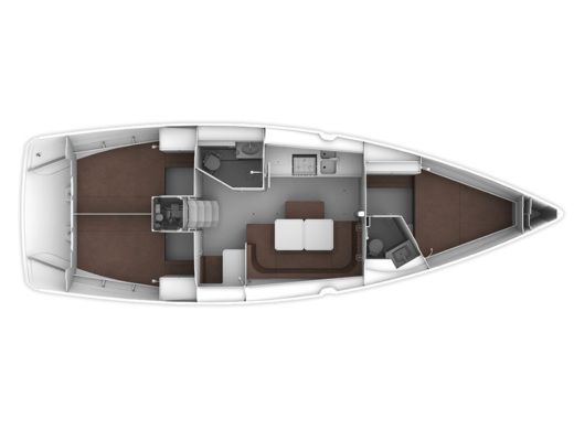 Sailboat Bavaria 41 Cruiser Plano del barco