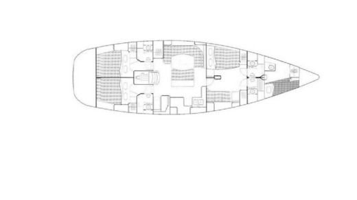 Sailboat Beneteau Beneteau 50 Σχέδιο κάτοψης σκάφους