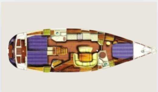 Sailboat Jeanneau Jeanneau Sun Odyssey 49 Planta da embarcação