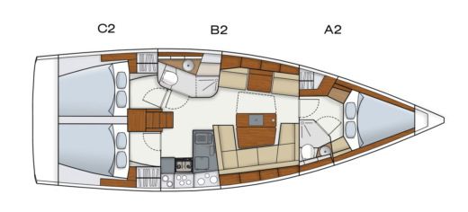Sailboat HANSE HANSE 415 boat plan