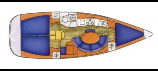 Sailboat Jeanneau Sun Odyssey 34.2 Plano del barco