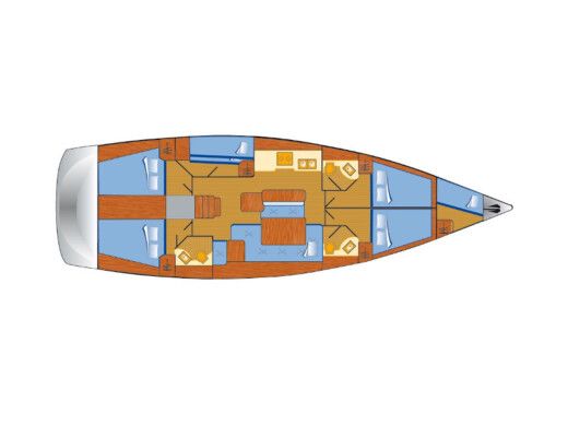 Sailboat  Oceanis 50 Planimetria della barca