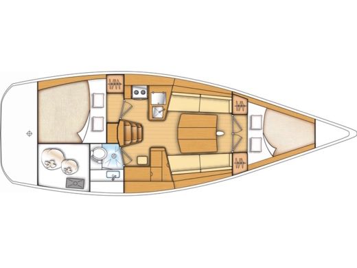 Sailboat  First 35 boat plan