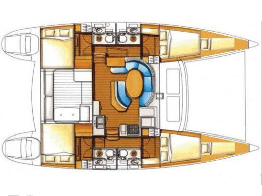 Catamaran Lagoon 410 boat plan